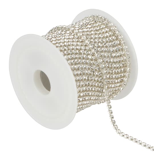 5yd. Glass Rhinestone Chain Spool by Bead Landing